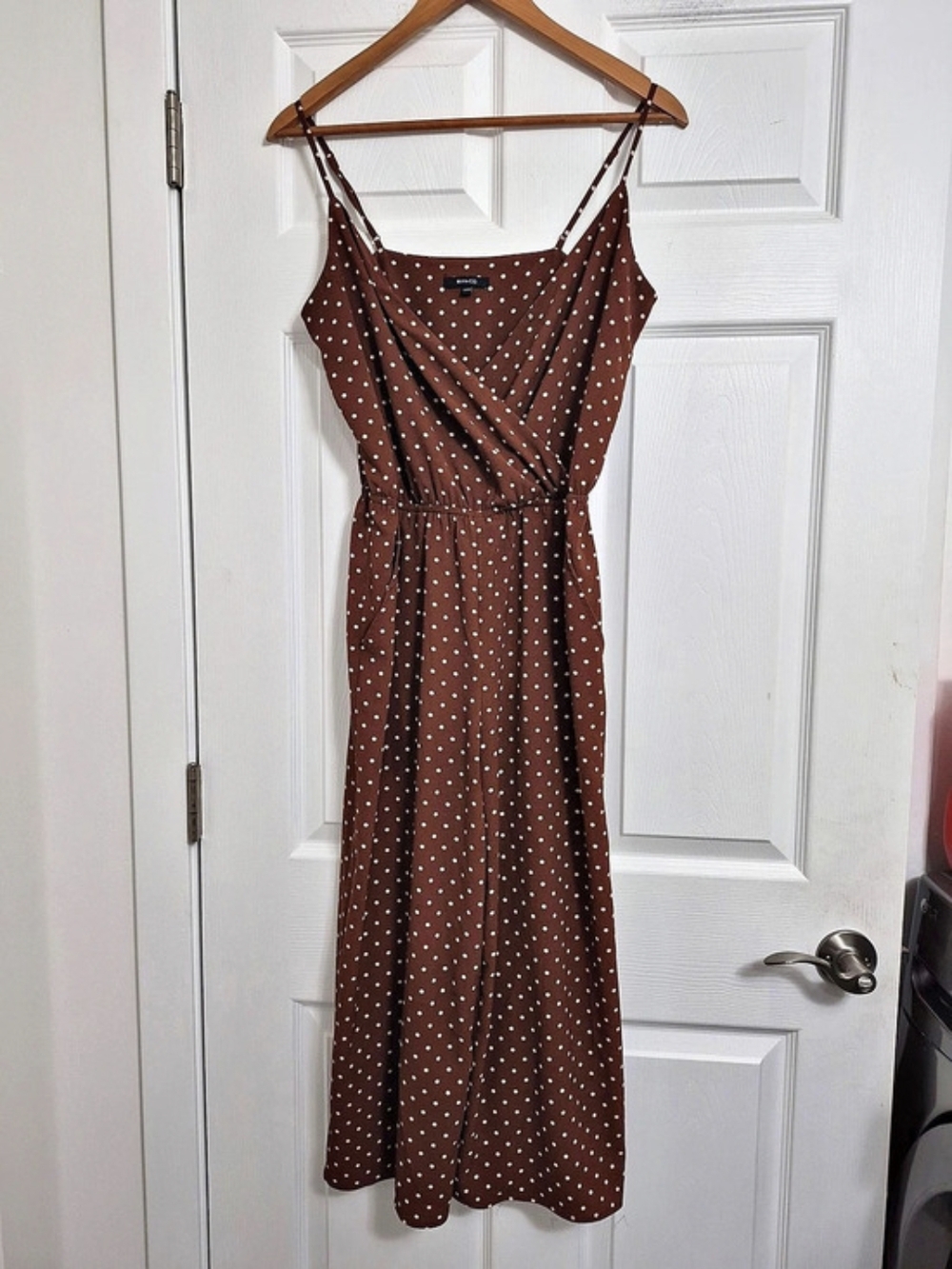 RW&CO Brown Polka Dot Romper XS